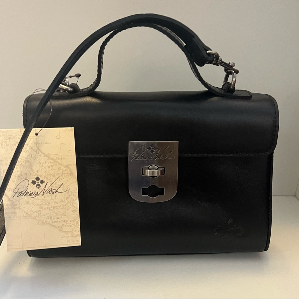 Patricia Nash Black Leather Handbag